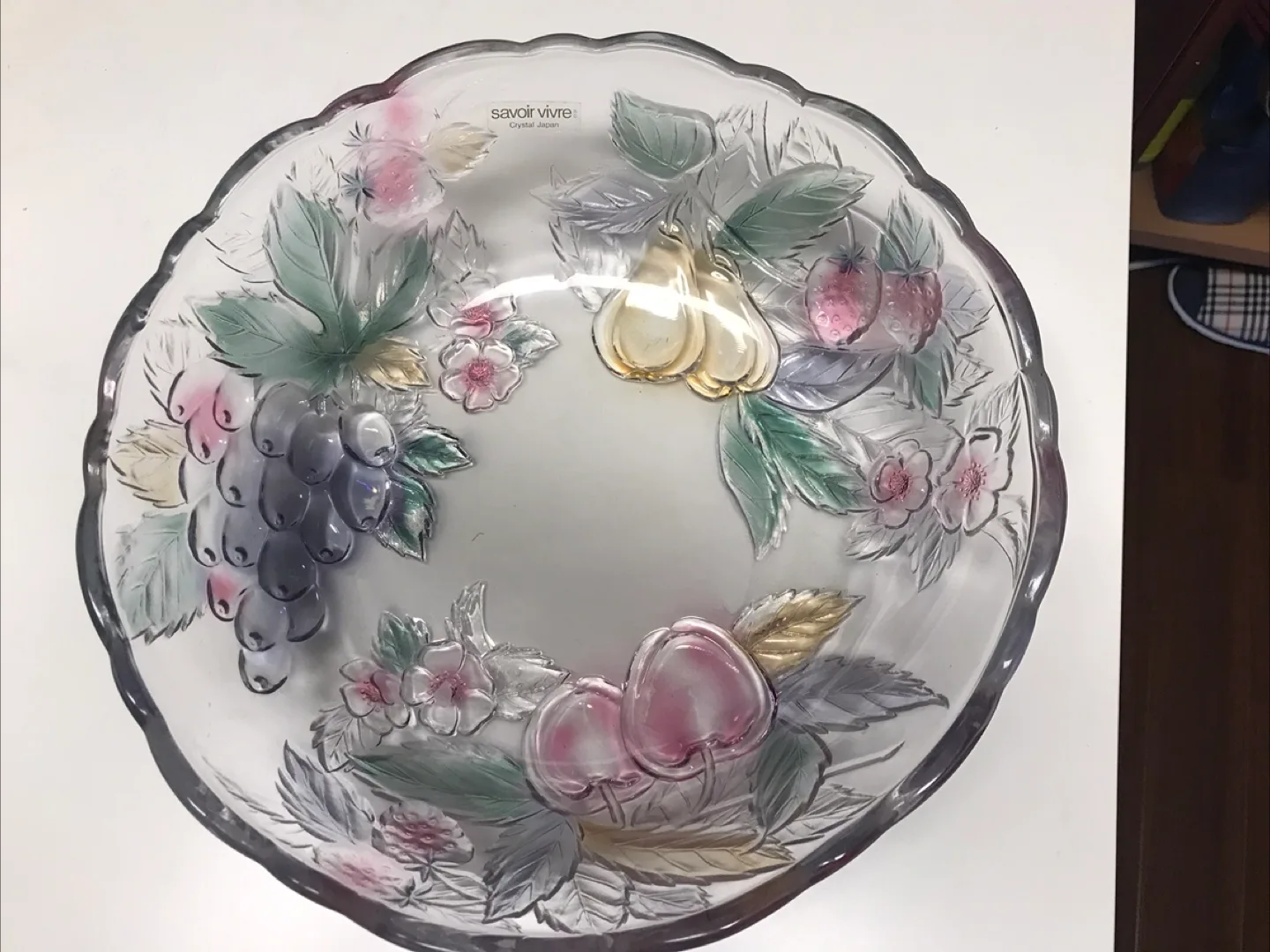 Large Savoir Vivre Crystal Fruit Bowl🇨🇦 thumbnail