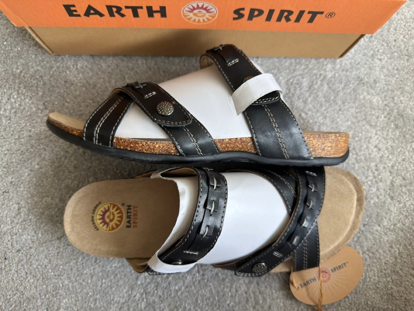 Earth Spirit Black Sandals, Size 10, 29 Simber image indicator(4)