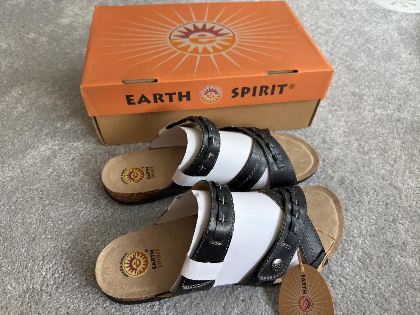 Earth Spirit Black Sandals, Size 10, 29 Simber thumbnail