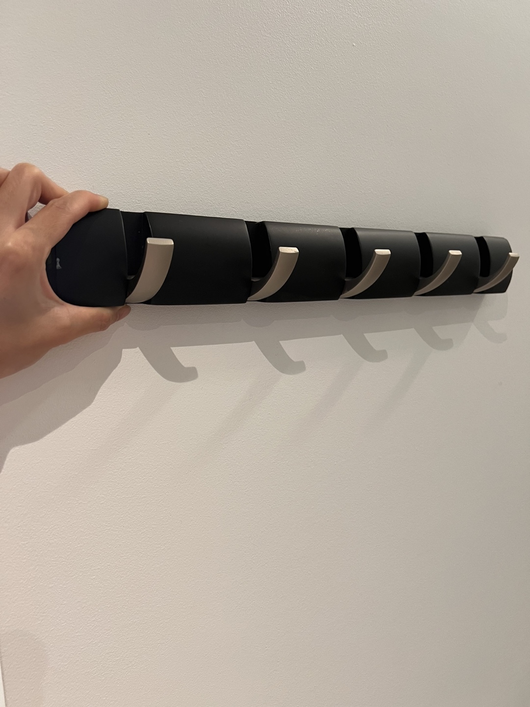 Umbra Flip 5-Hook Coat Rack - Black & Nickel