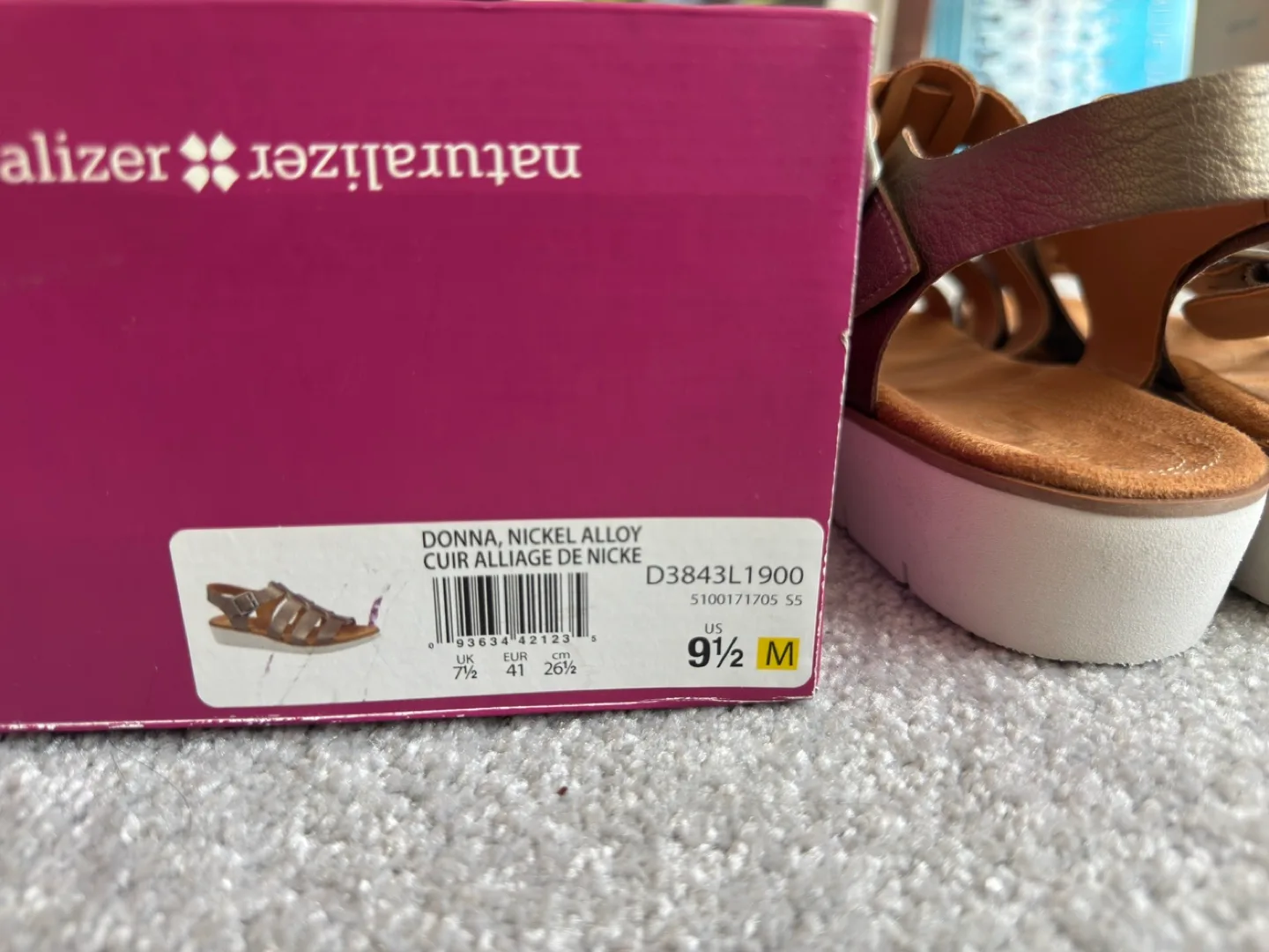 Naturalizer Donna Nickel Alloy Sandals - Size 9.5M image indicator(5)