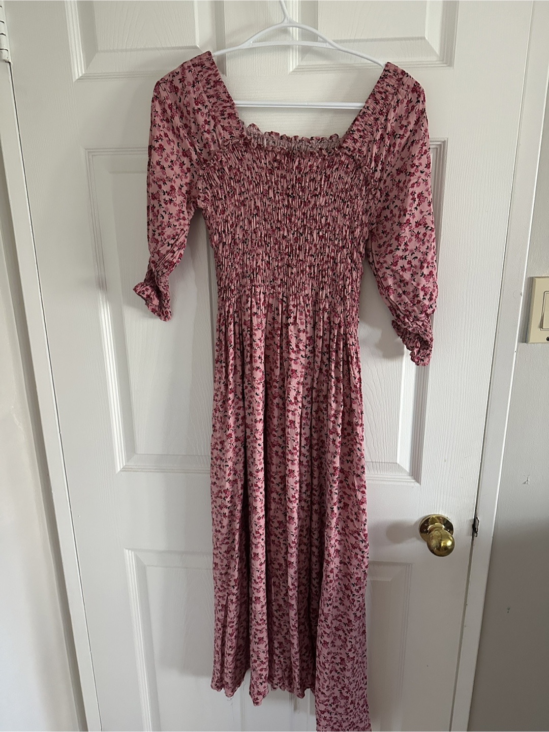 Floral Smocked Midi Dress