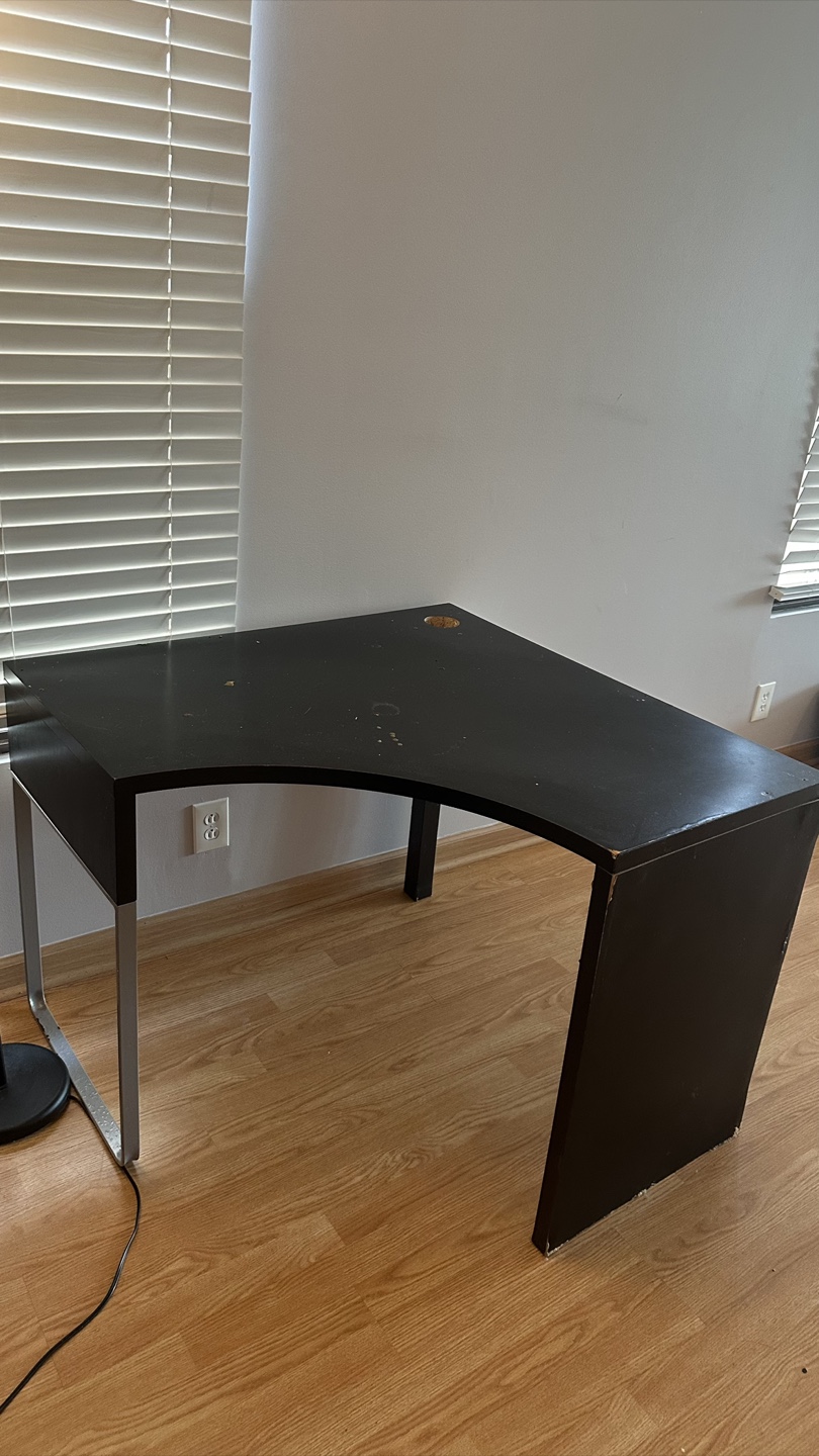 Black L-Shaped Corner Desk