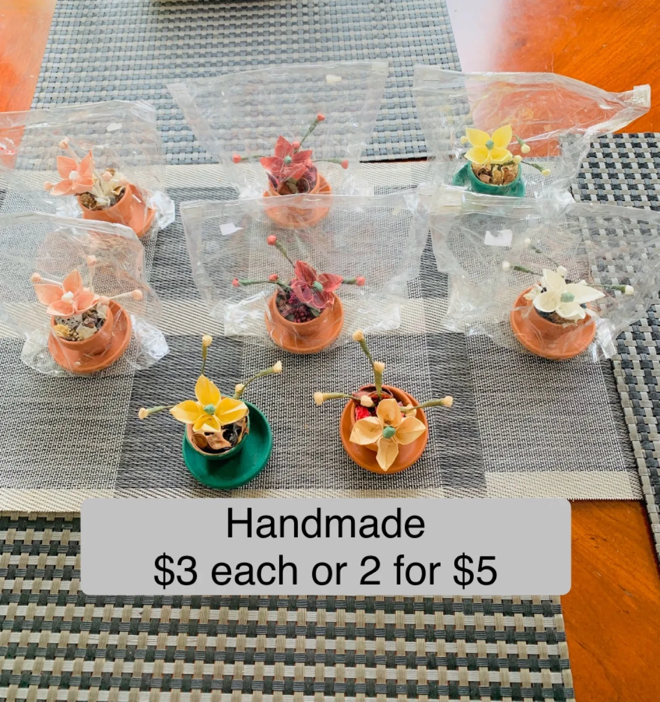 NEW handcrafted flower plant artificial decor (room freshener) thumbnail