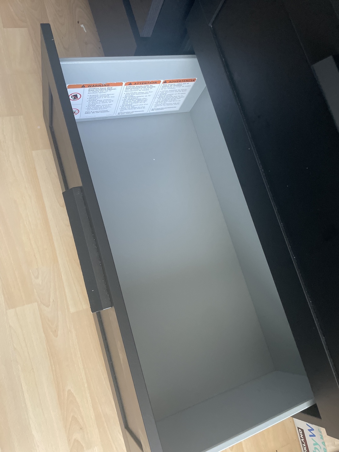 IKEA Hemnes Black-Brown 3-Drawer Chest - photo 2