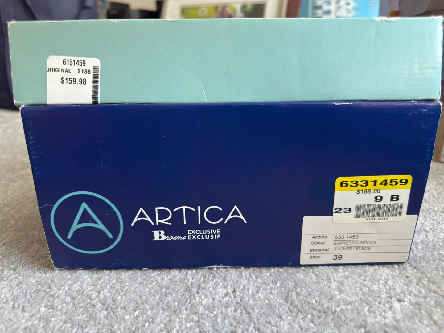 Artica Brown Leather Suede Boots - Size 9 (Euro 39) image indicator(5)