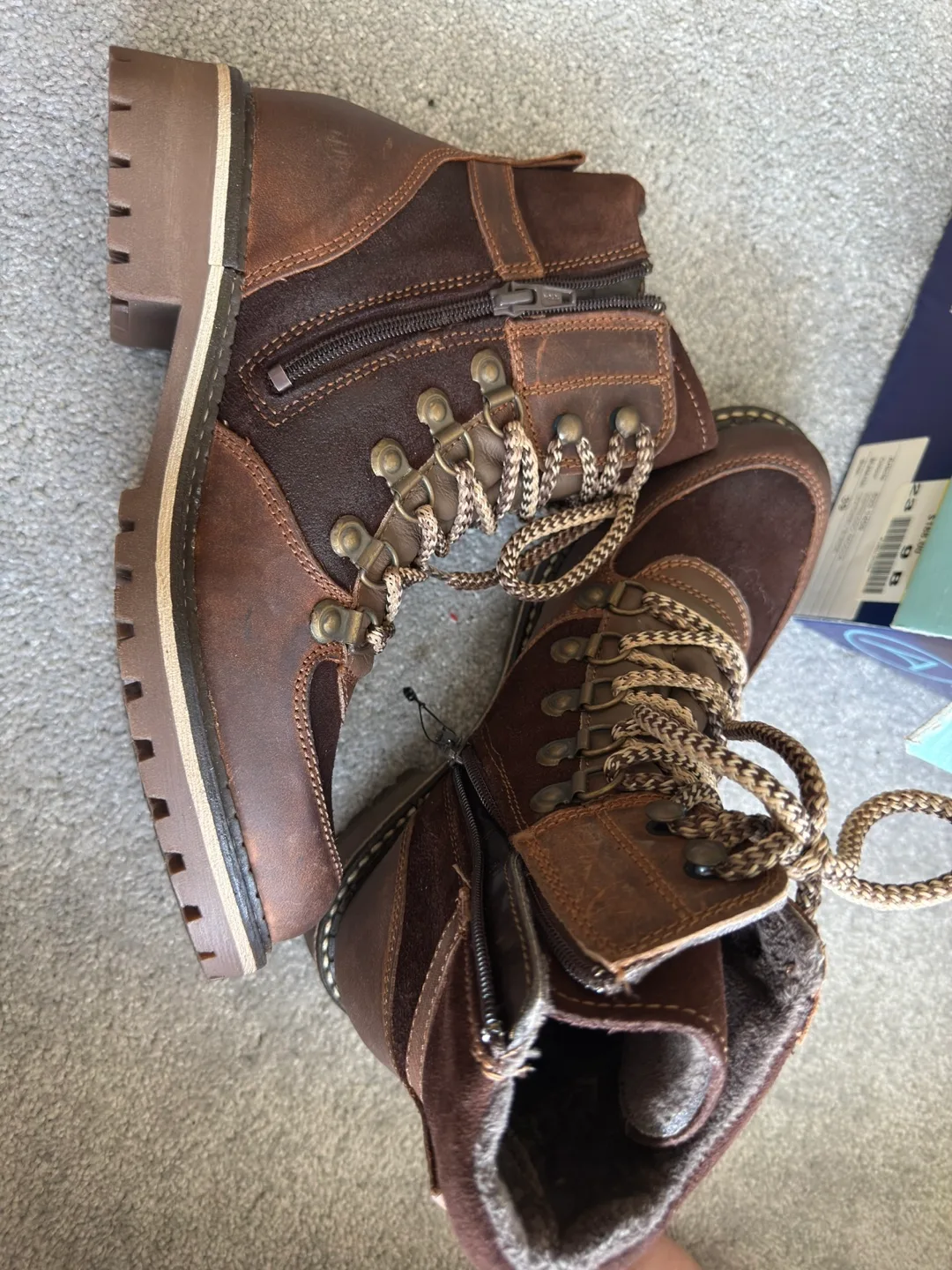 Artica Brown Leather Suede Boots - Size 9 (Euro 39) image indicator(4)