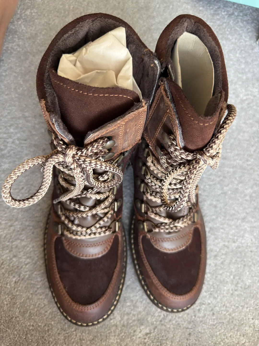 Artica Brown Leather Suede Boots - Size 9 (Euro 39) image indicator(6)