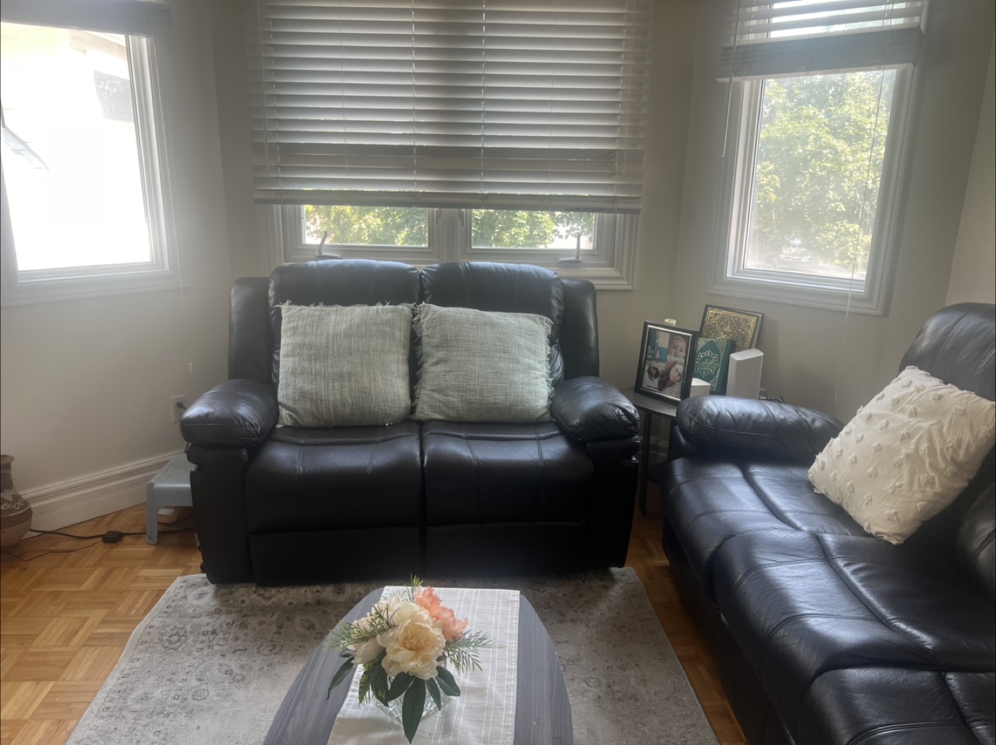 Leather Reclining Sofa Set - photo 4