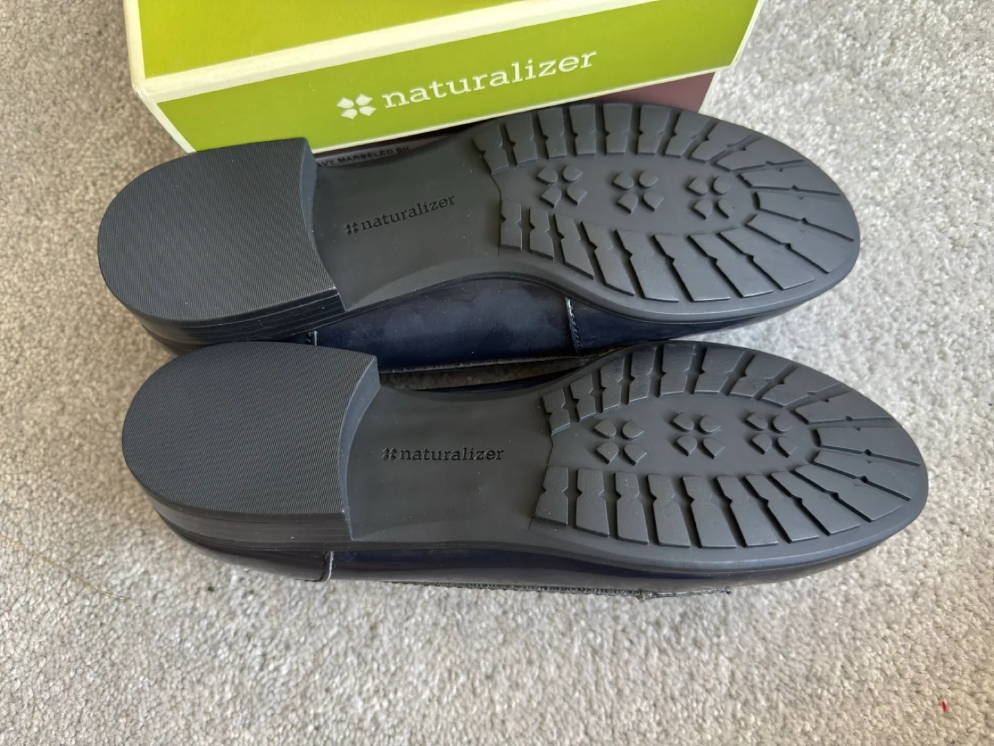 Naturalizer June Navy Marbled Loafers - Size 9M image indicator(3)