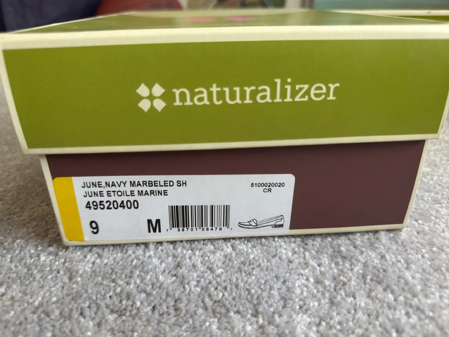 Naturalizer June Navy Marbled Loafers - Size 9M image indicator(4)