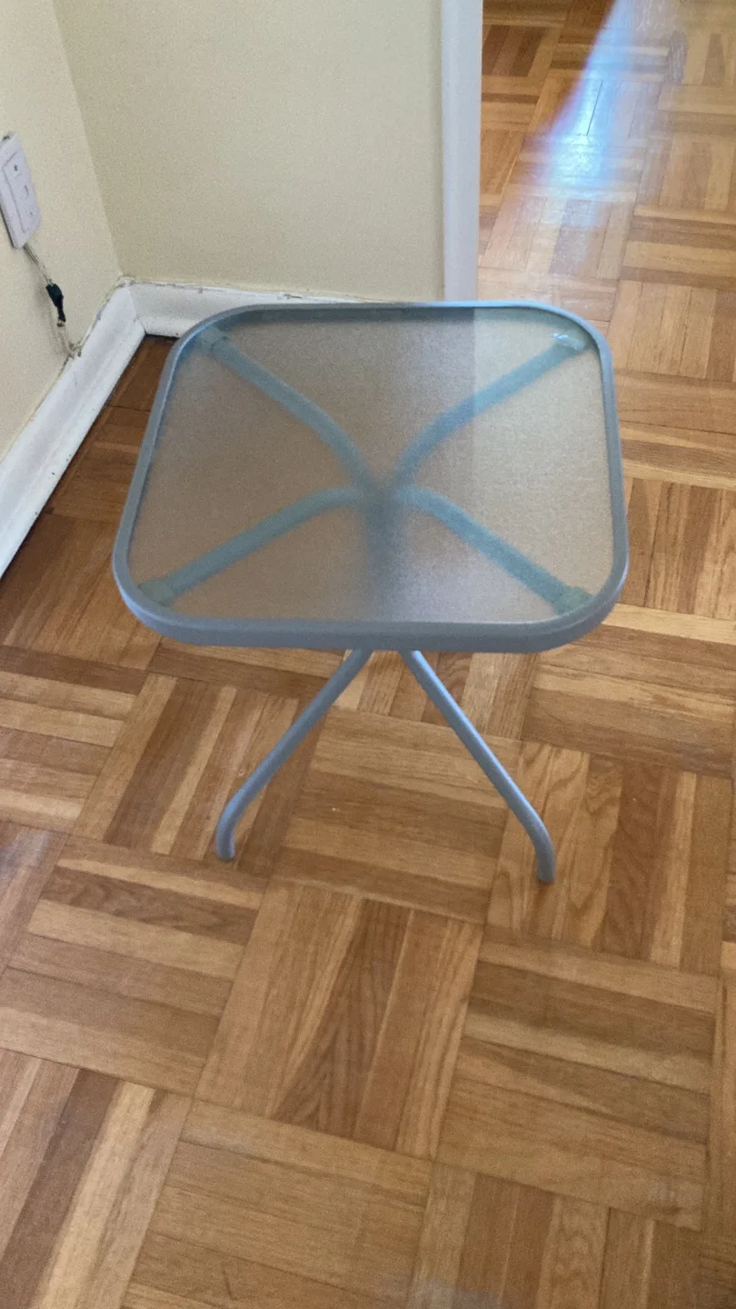 Glass Top Side Patio Table thumbnail