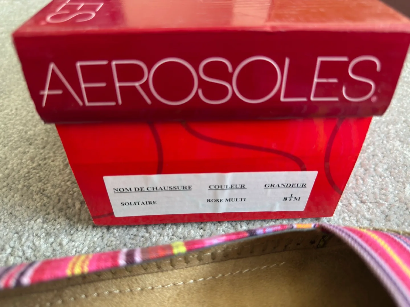 Aerosoles Solitaire Pink Multi Flats - Size 8.5M image indicator(5)