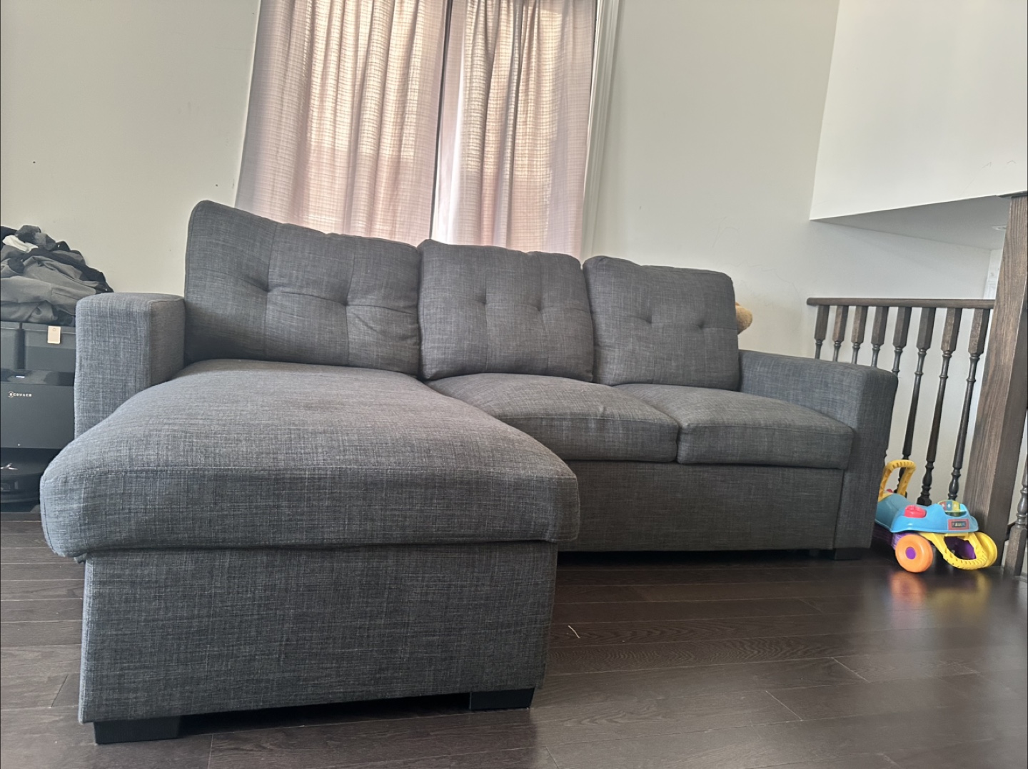 Grey Sectional Sofa with Chaise Lounge
