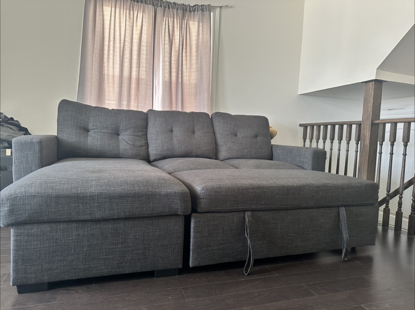 Grey Sectional Sofa with Chaise Lounge - photo 2