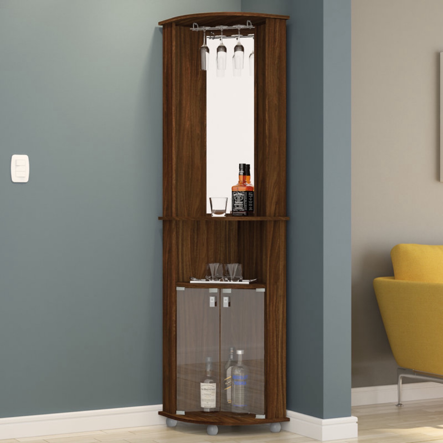 Tall corner bar