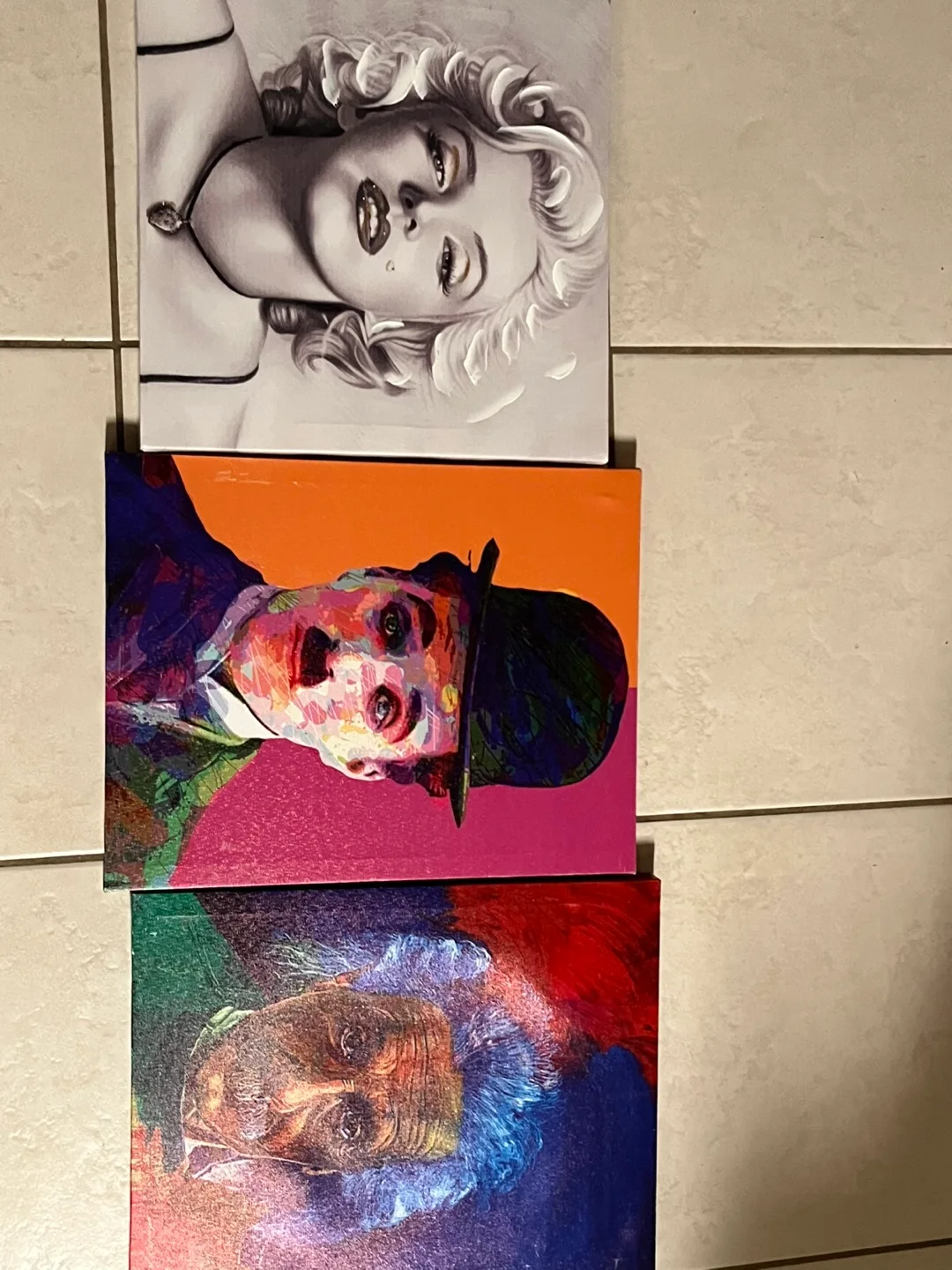 Set of 3 Portrait Art Canvases thumbnail