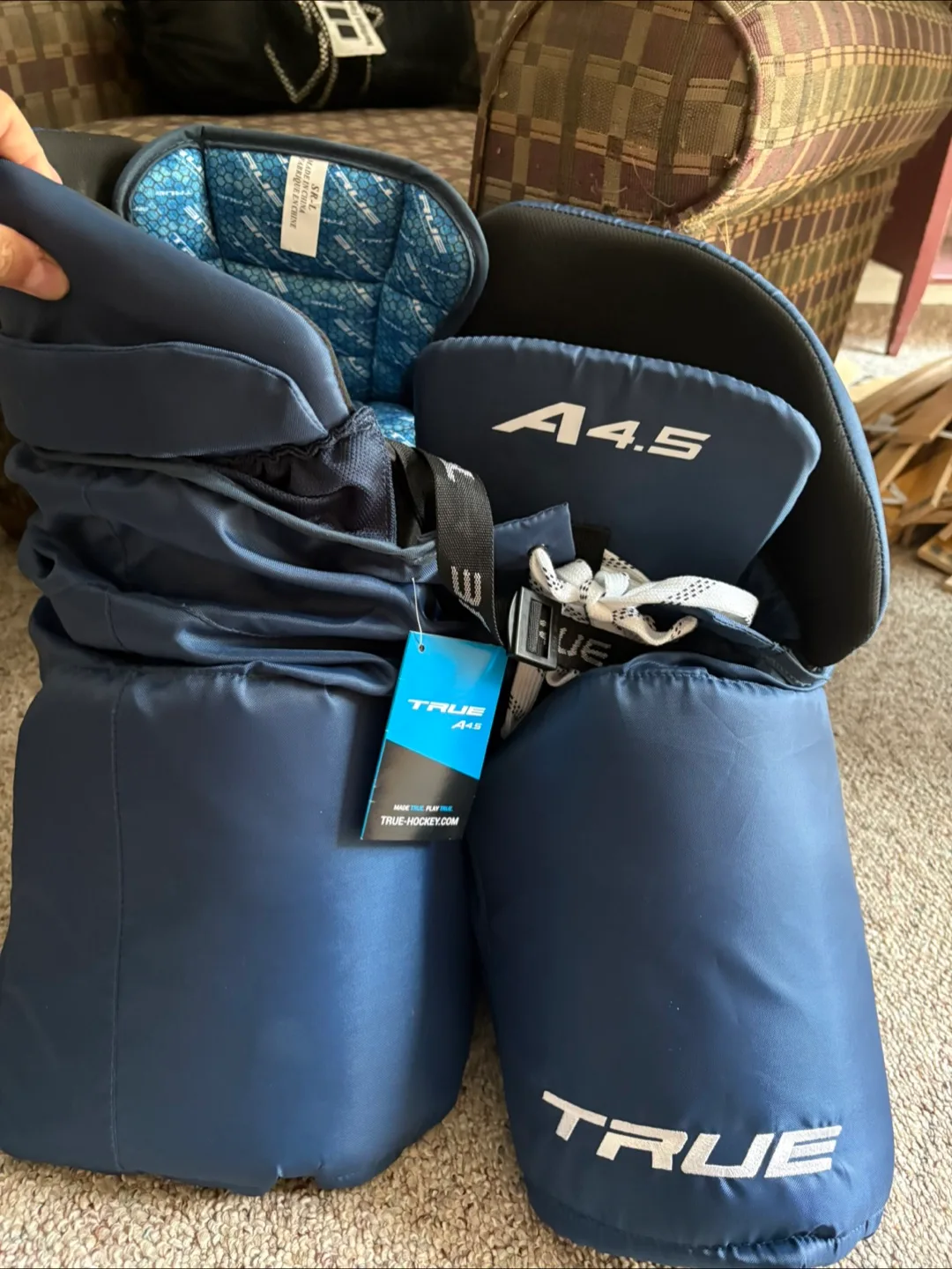 TRUE A4.5 SR Navy Hockey Pants - L/G thumbnail