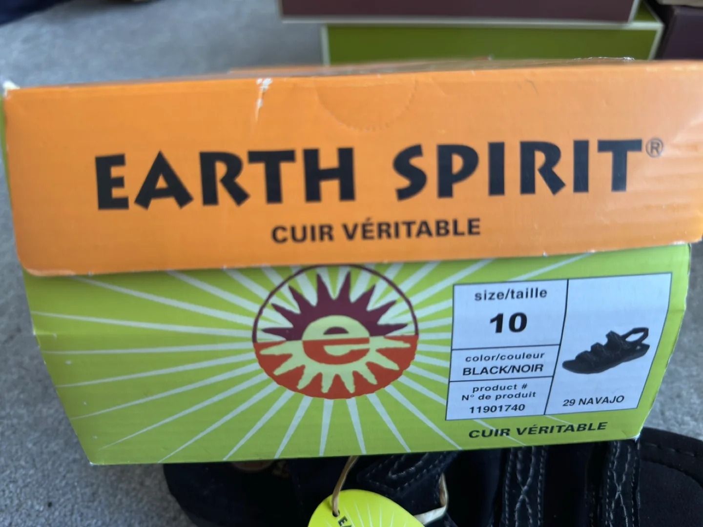 Earth Spirit Navajo Sandals - Size 10, Black image indicator(4)