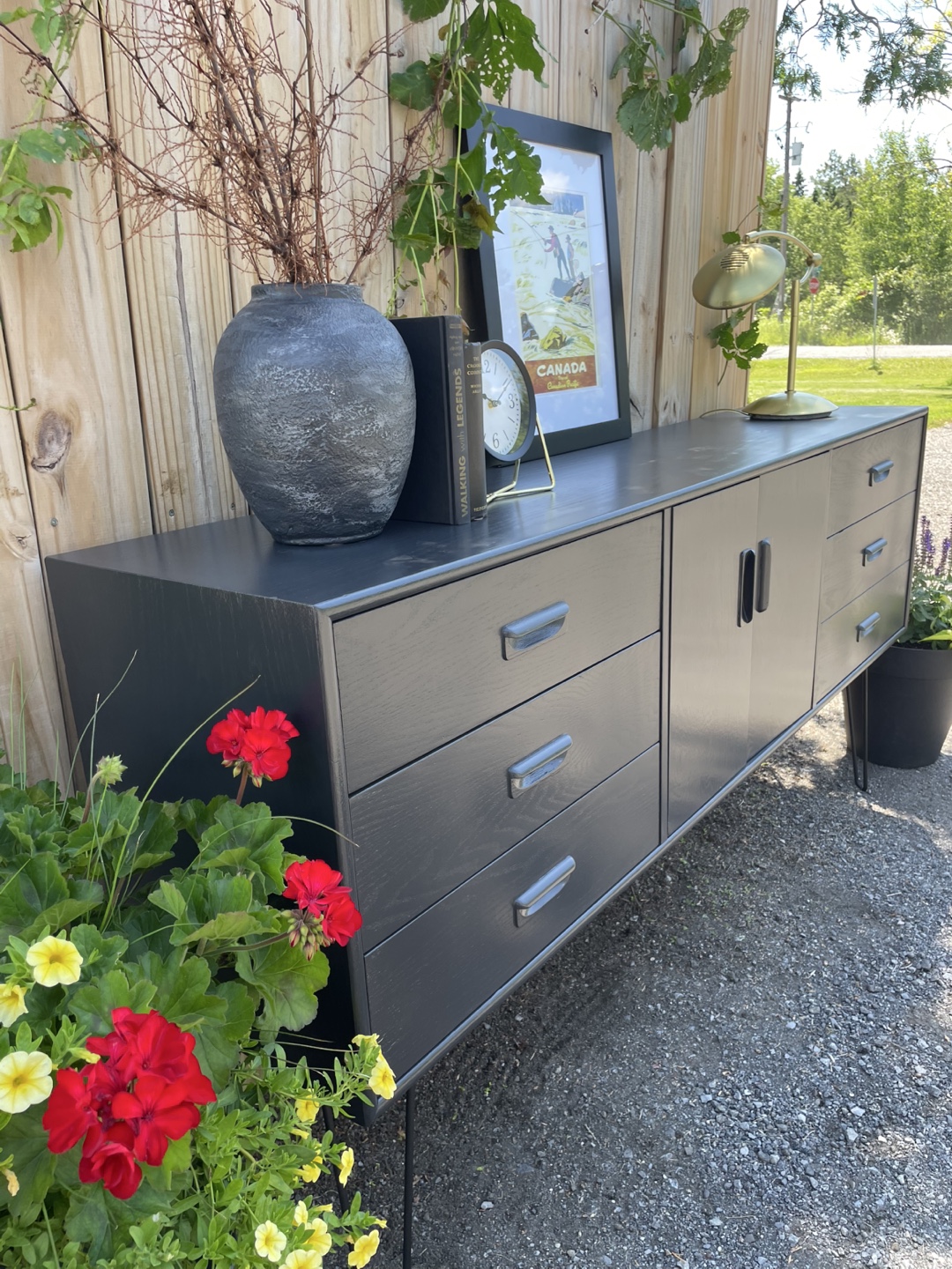 Black Dresser/Console Table/Credenza