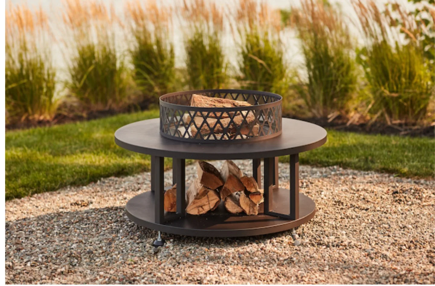 Bond 38-in Black Steel Wood-Burning Fire Pit Table thumbnail