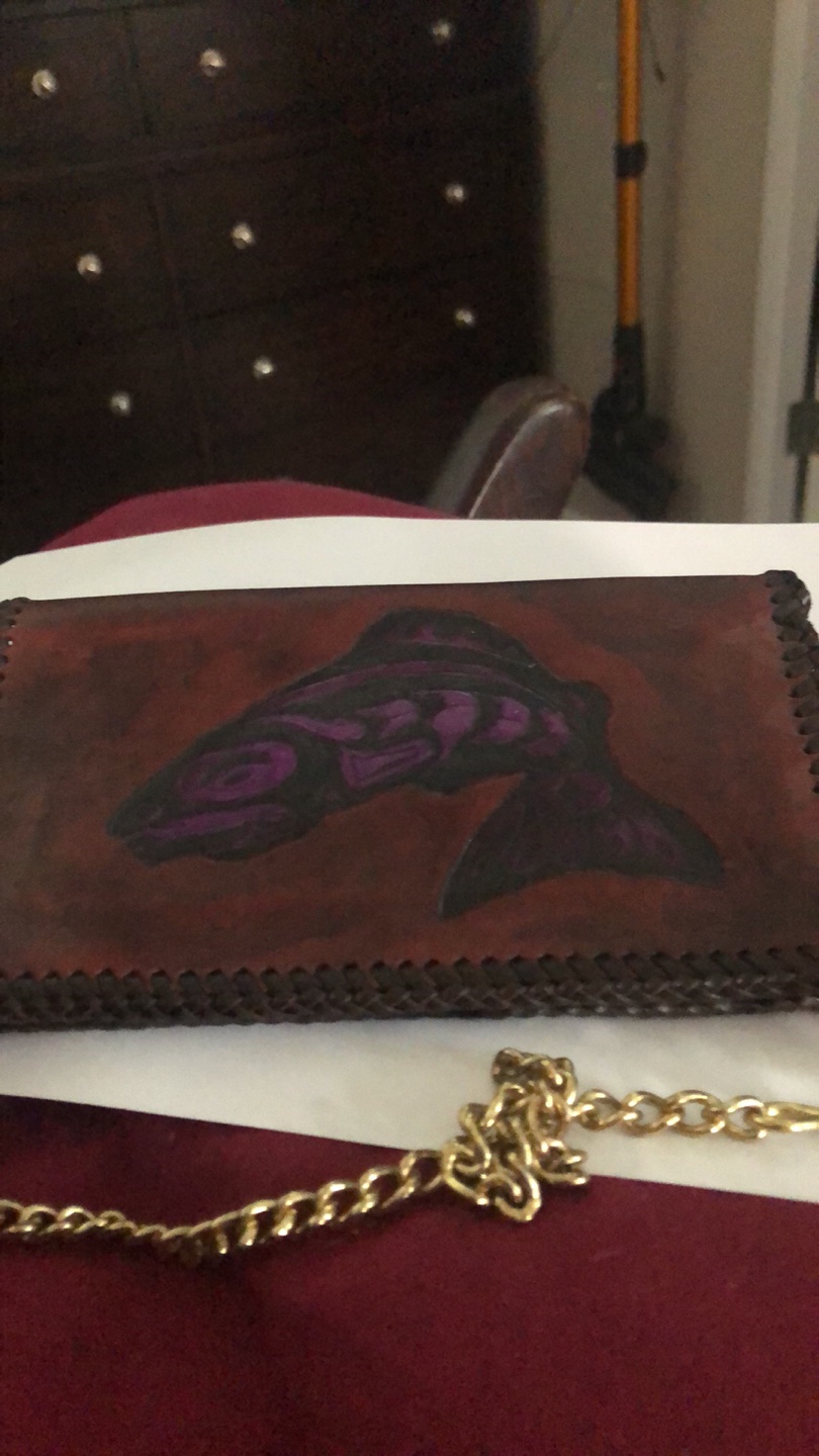 Handcrafted Leather Wallet with Chain - photo 3