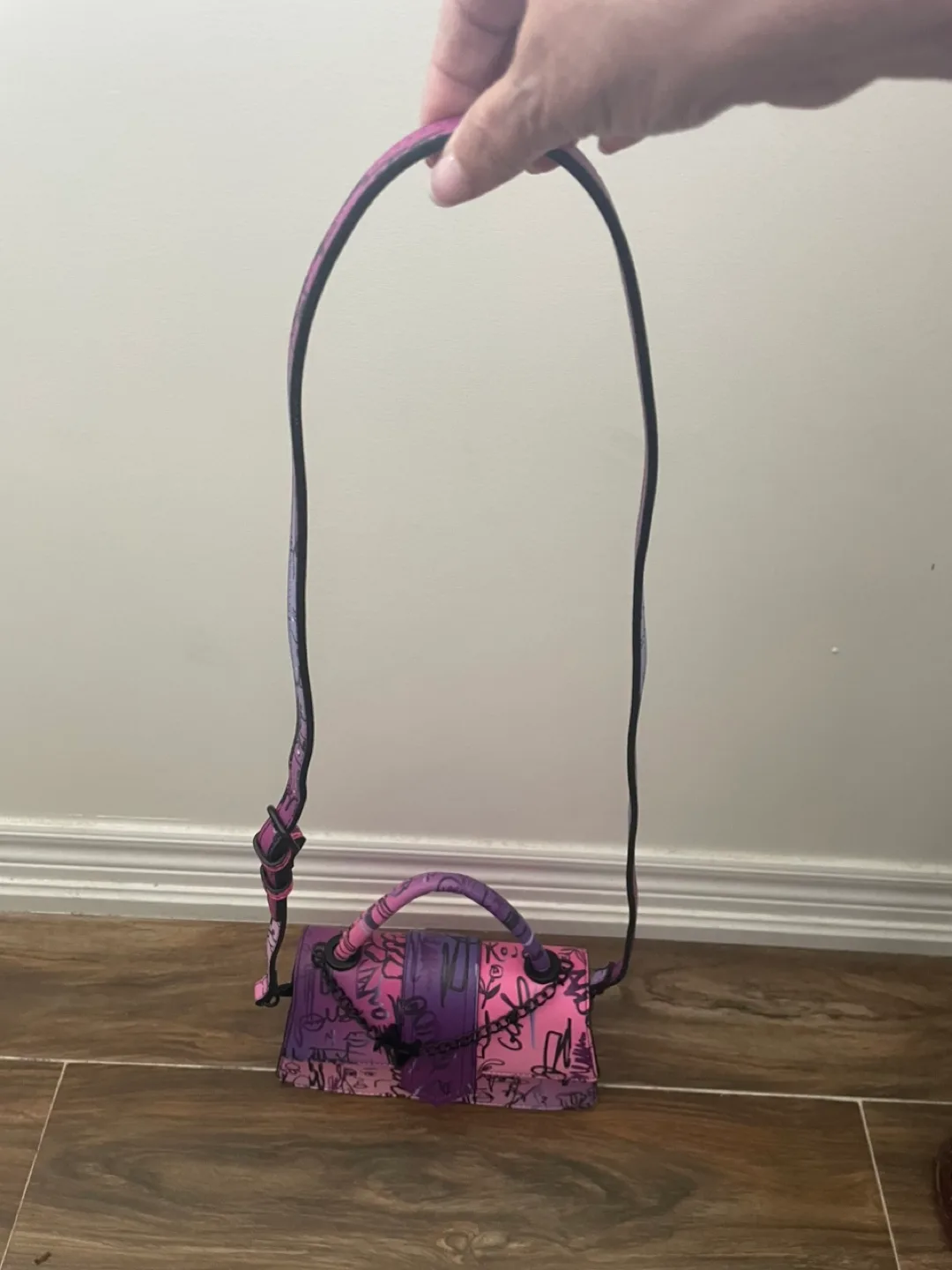 Graffiti Print Top Handle Bag image indicator(2)