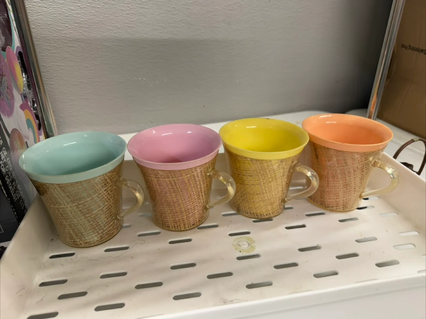 Vintage Pastel Color Mugs Set thumbnail