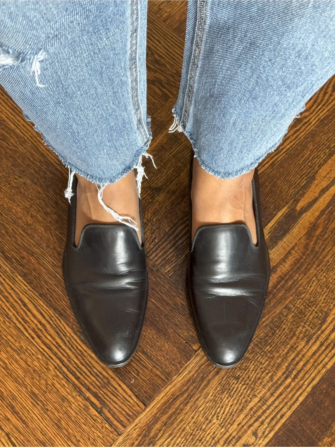 Everlane Black Leather Loafers size 9 thumbnail