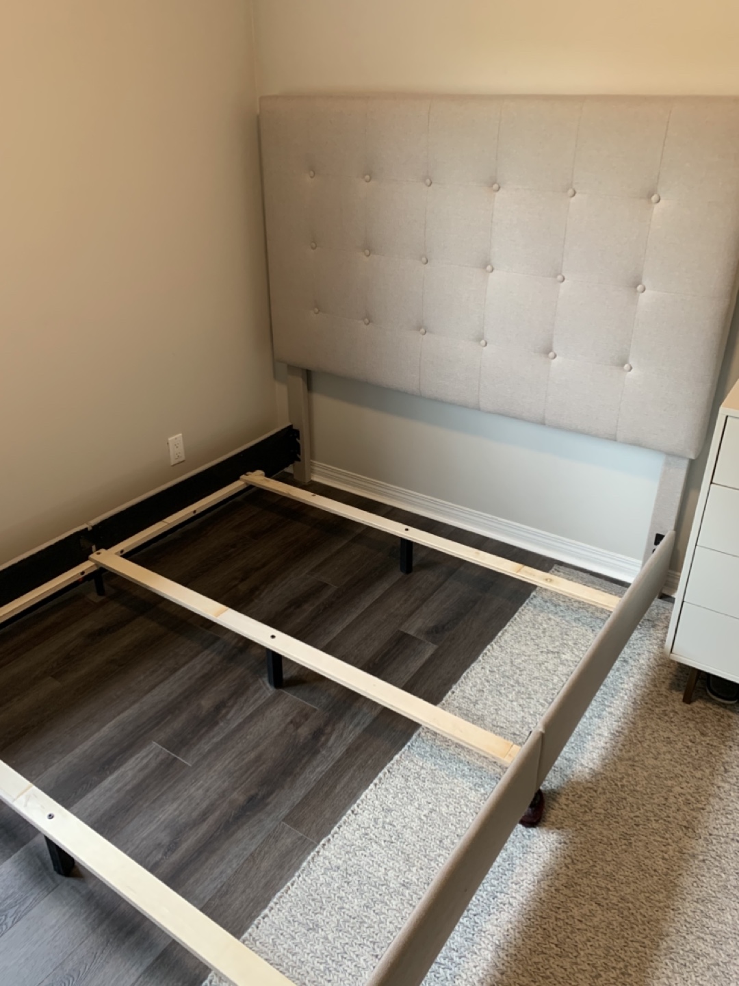 Queen Bed Frame (Ashely) with Boxspring and Mattress - photo 2