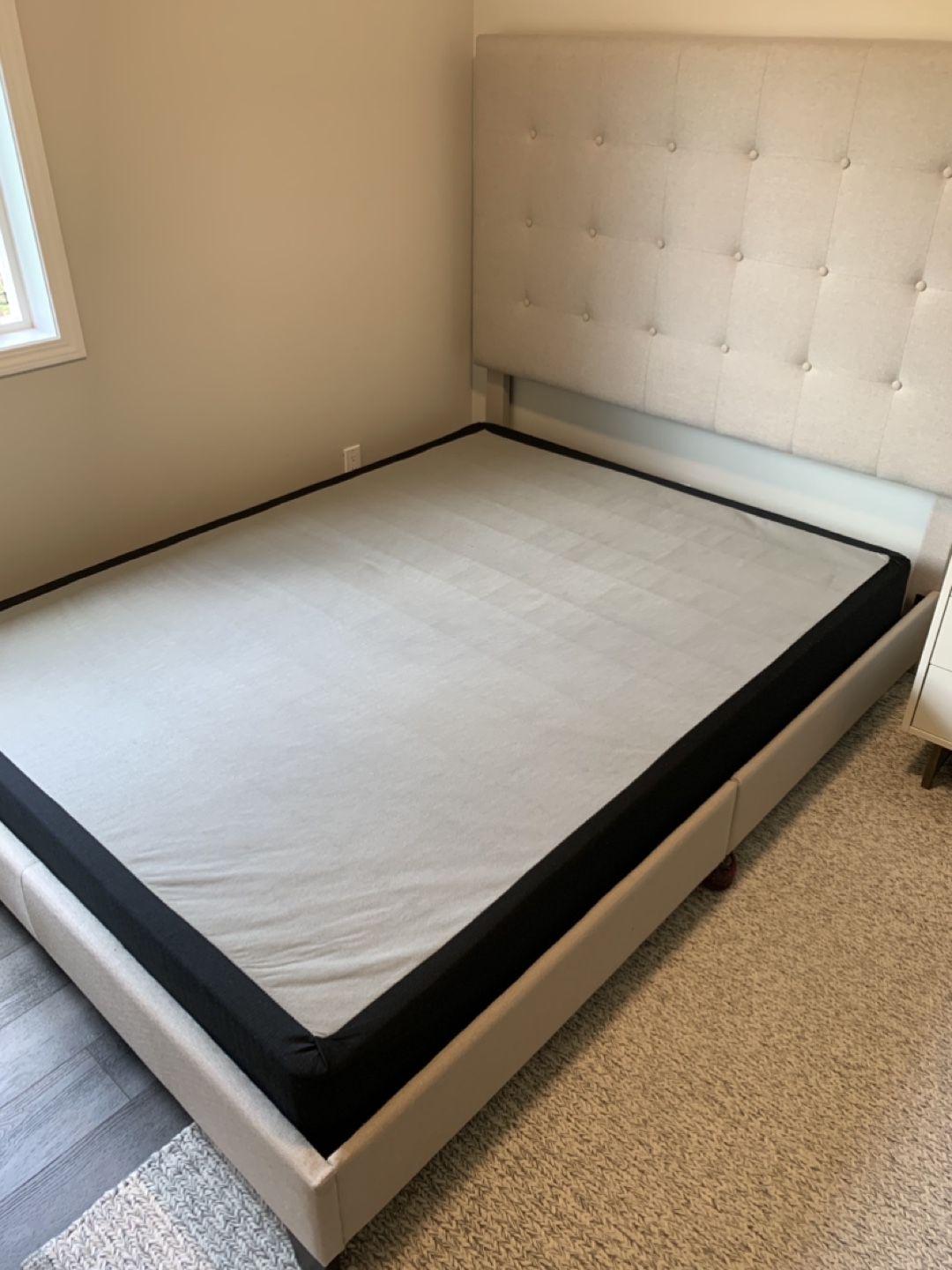 Queen Bed Frame (Ashely) with Boxspring and Mattress