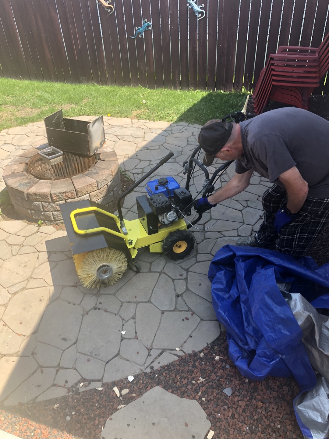 Yellow Power Sweeper