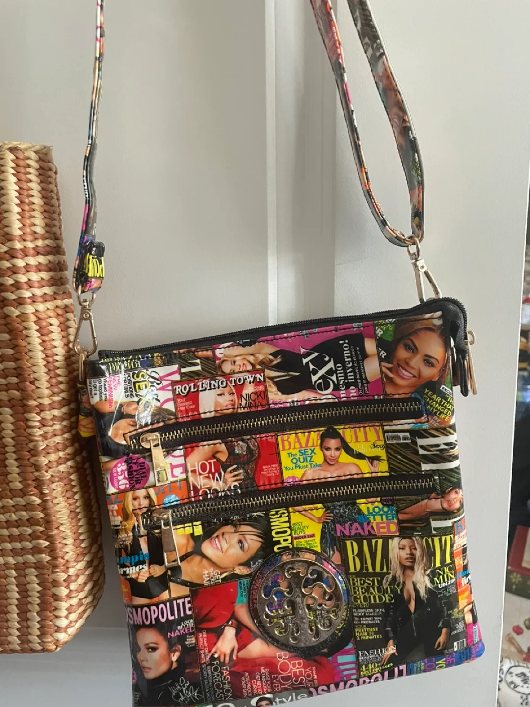 Magazine Print Crossbody Bag thumbnail