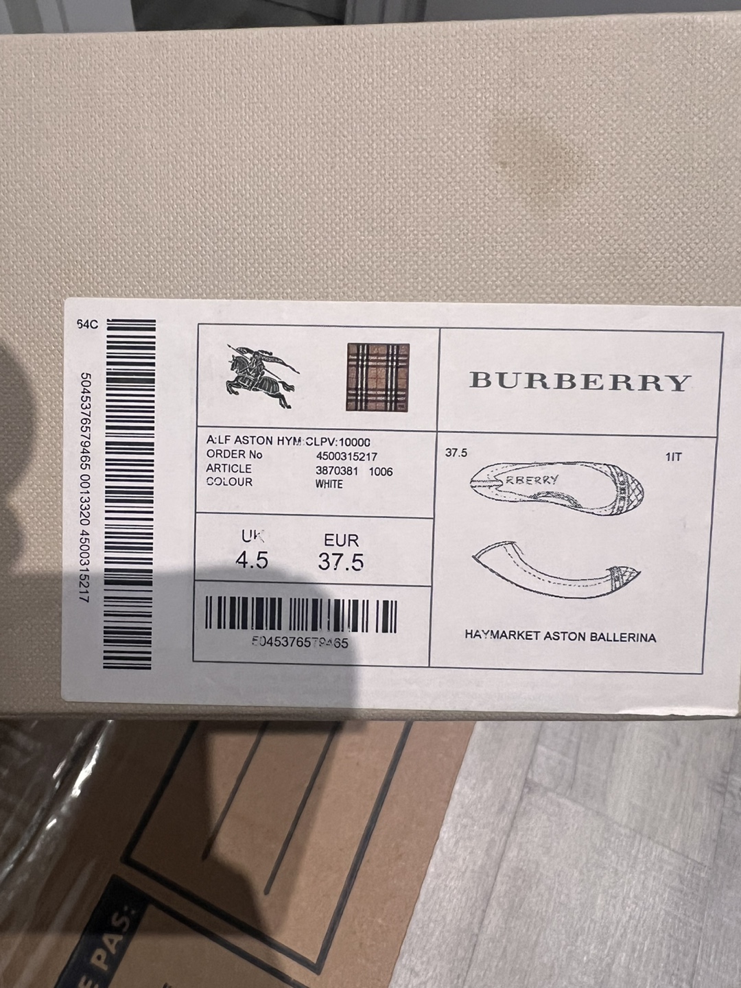 Burberry Haymarket Aston Ballerina Flats - Size 7 - photo 4