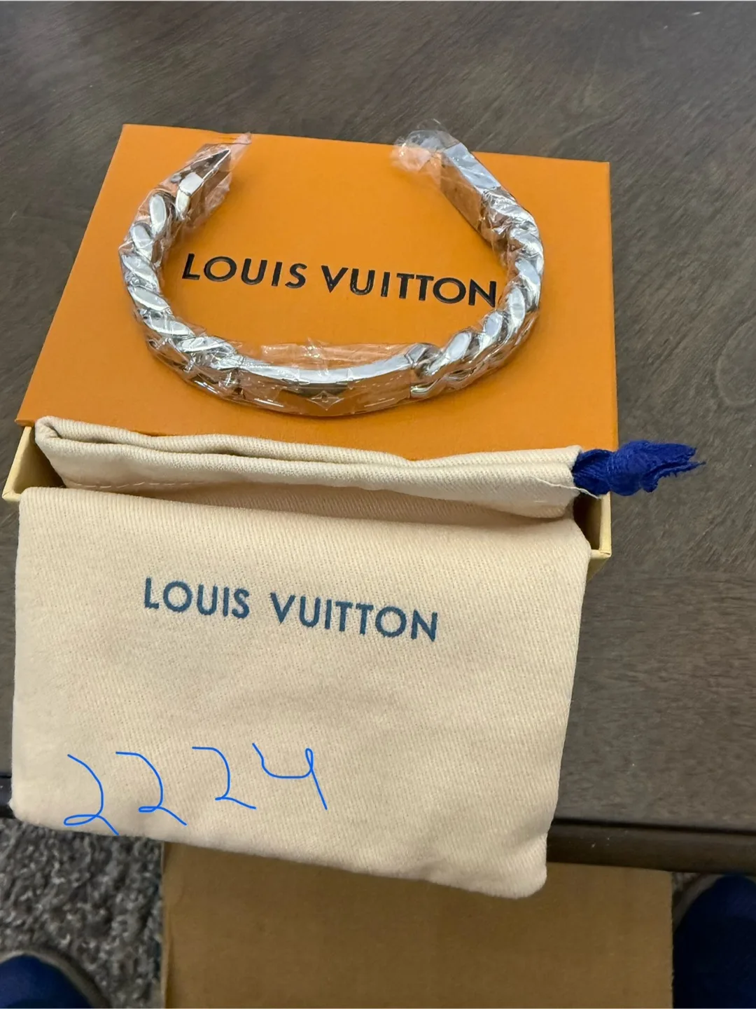 Louis Vuitton Silver Tone Bracelet, New in Box thumbnail