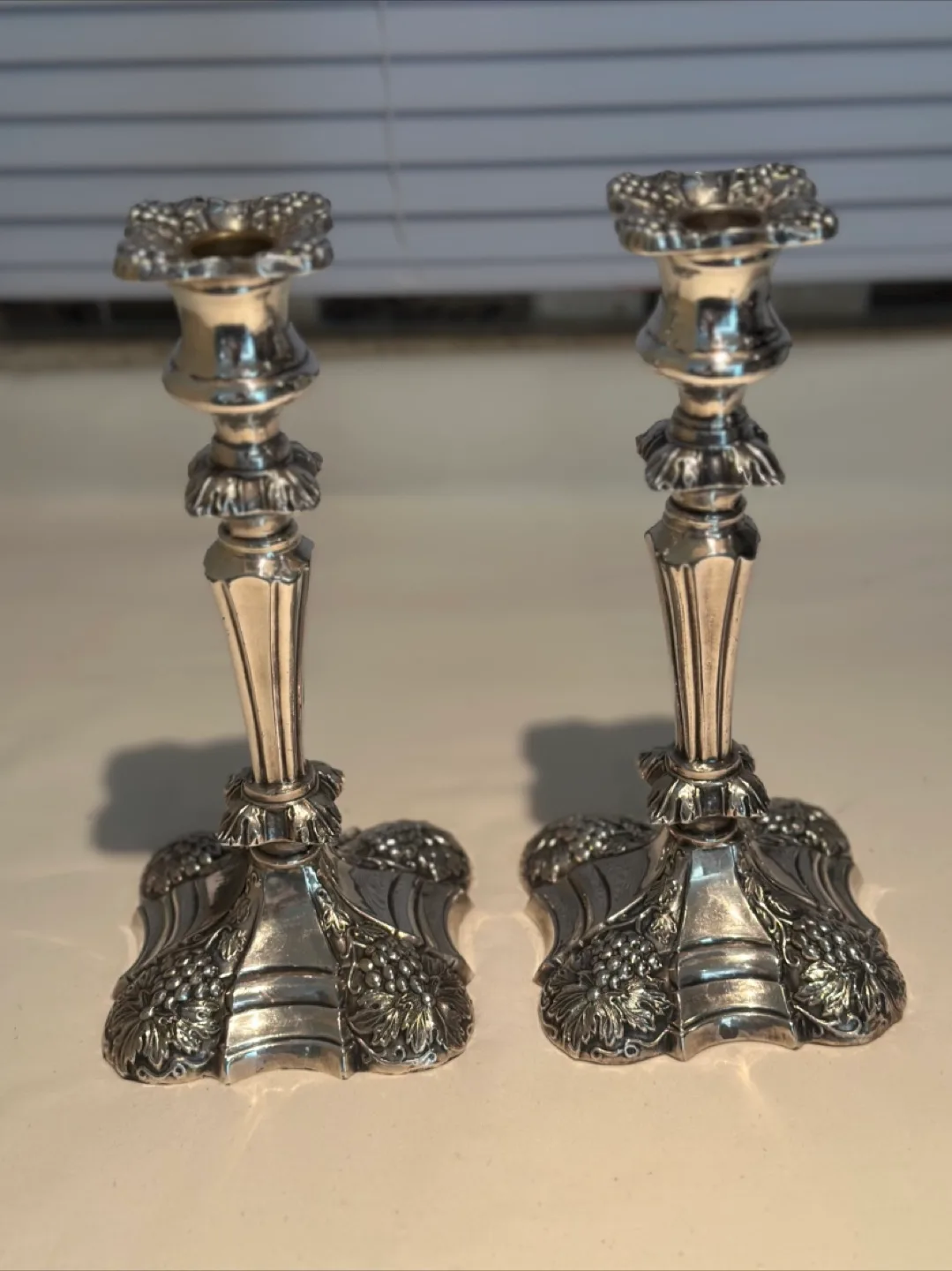 Vintage Silver plated Candlestick Holders - Set of 2 thumbnail