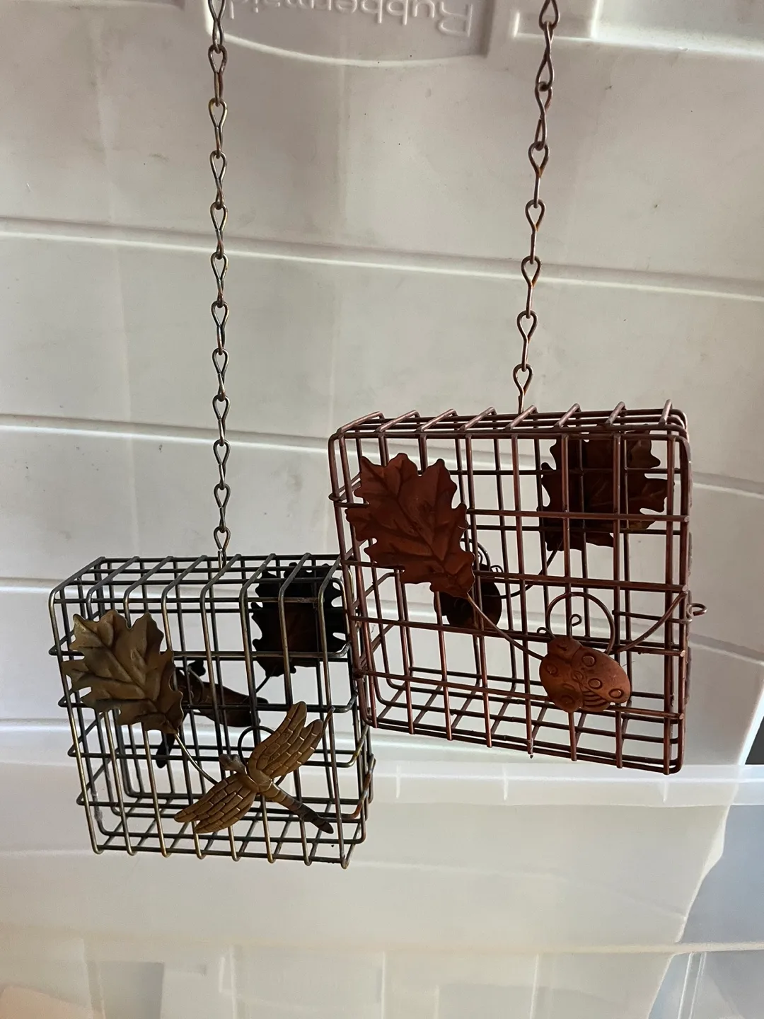 Hanging Suet Bird feeder. Set of 2 thumbnail