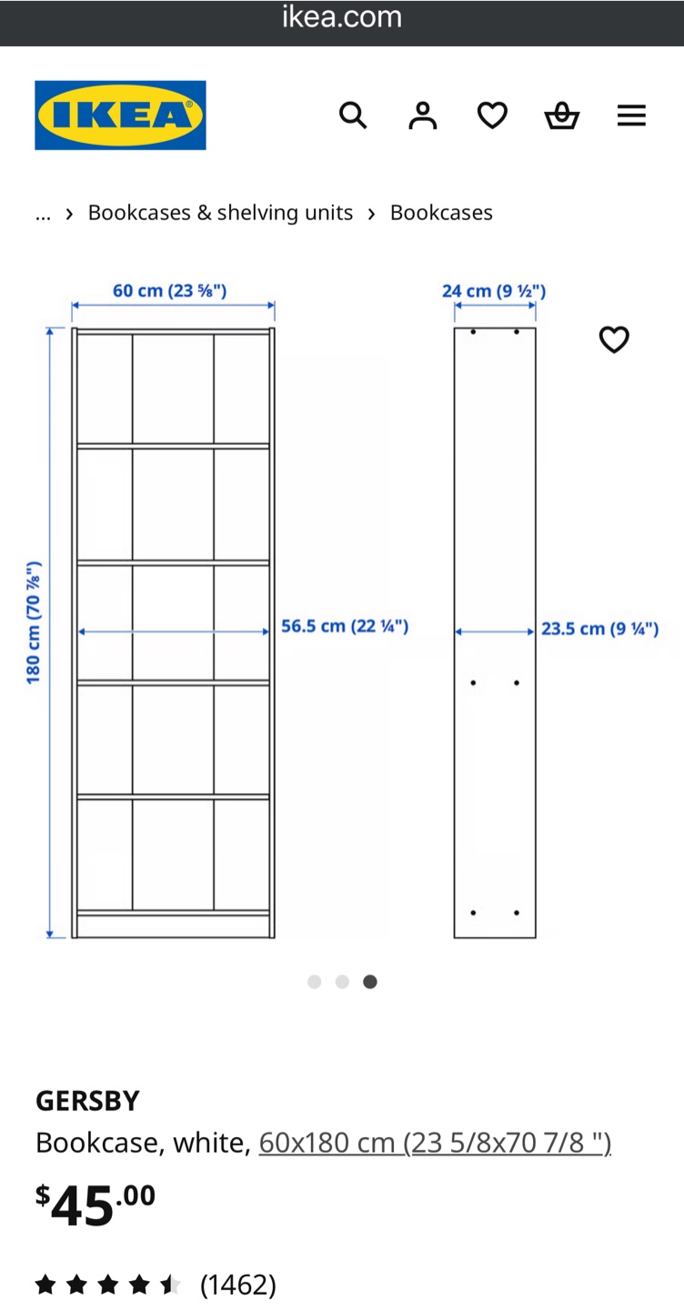 IKEA White Bookcase - 23 5/8x70 7/8 " - photo 2