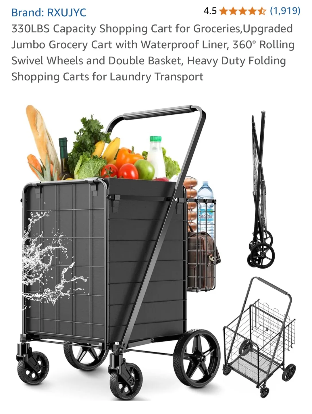 Shopping Cart 330 LBS Capacity thumbnail