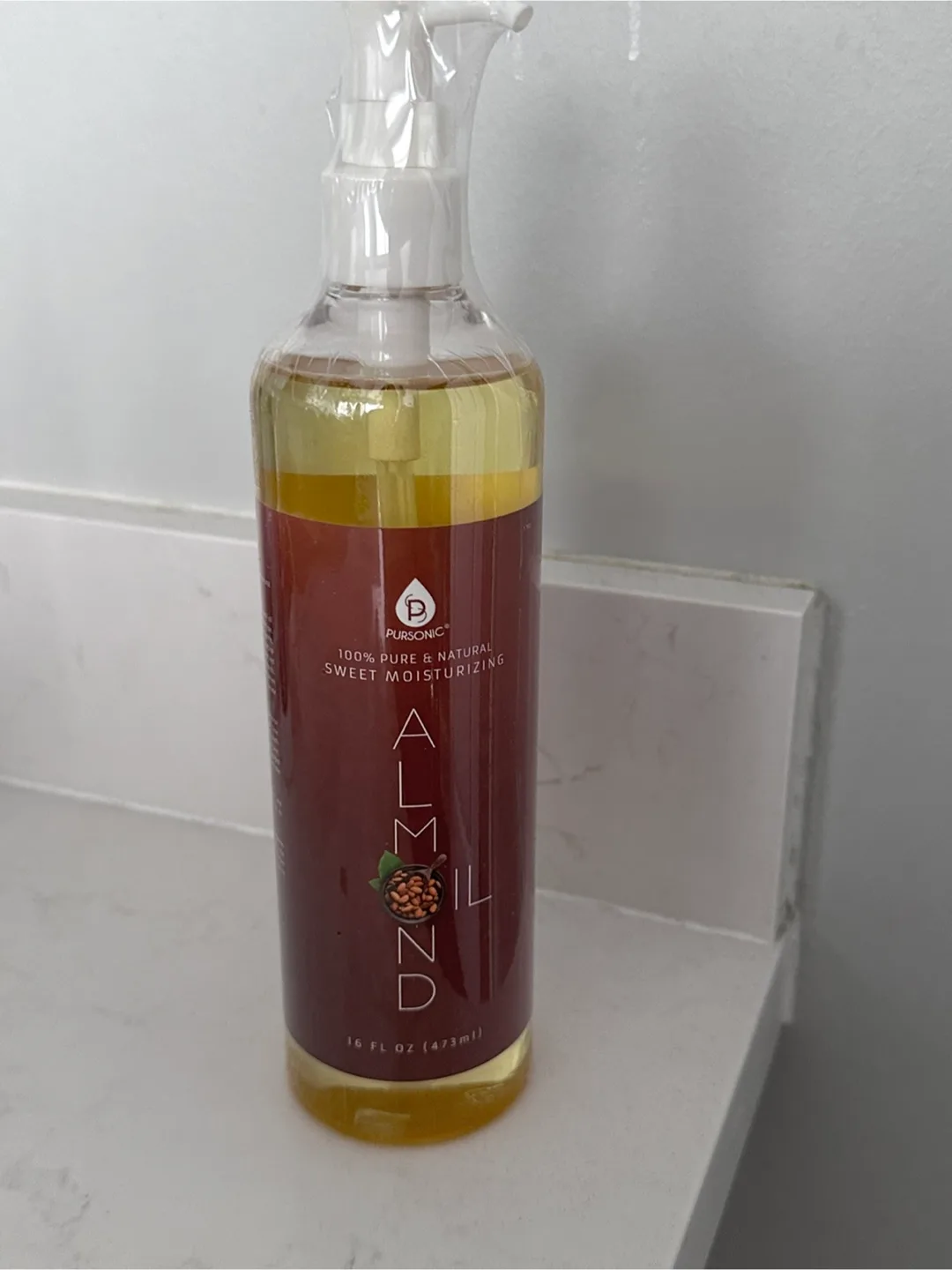 New Pursonic 100% Pure & Natural Sweet Almond oil 16 oz thumbnail