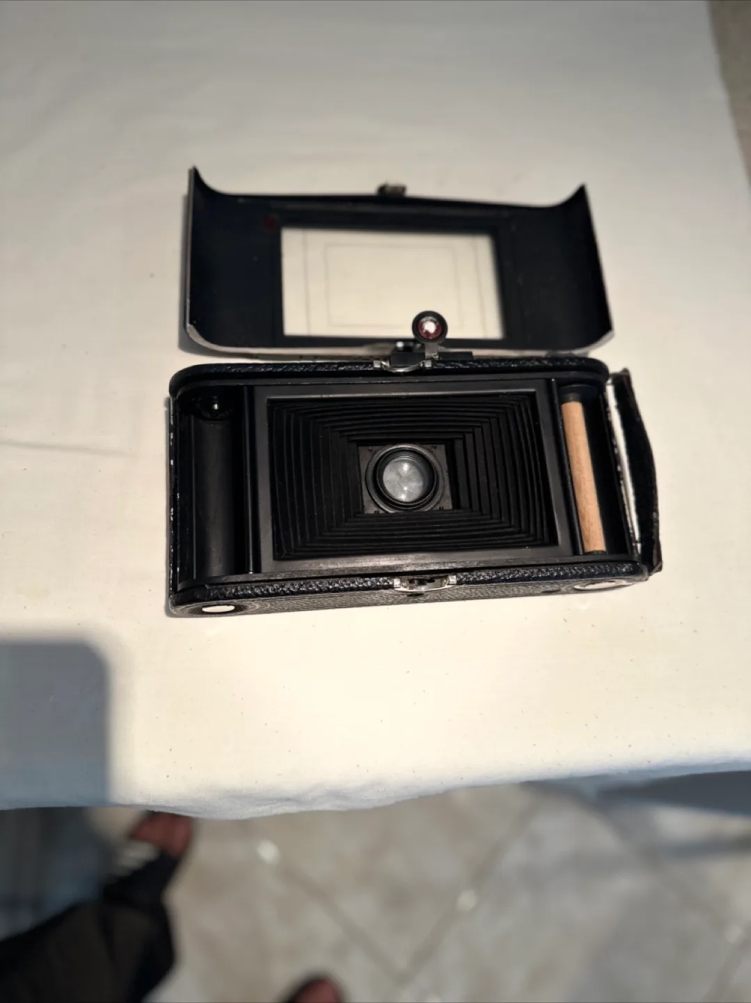 Vintage Folding Camera with leather bag thumbnail