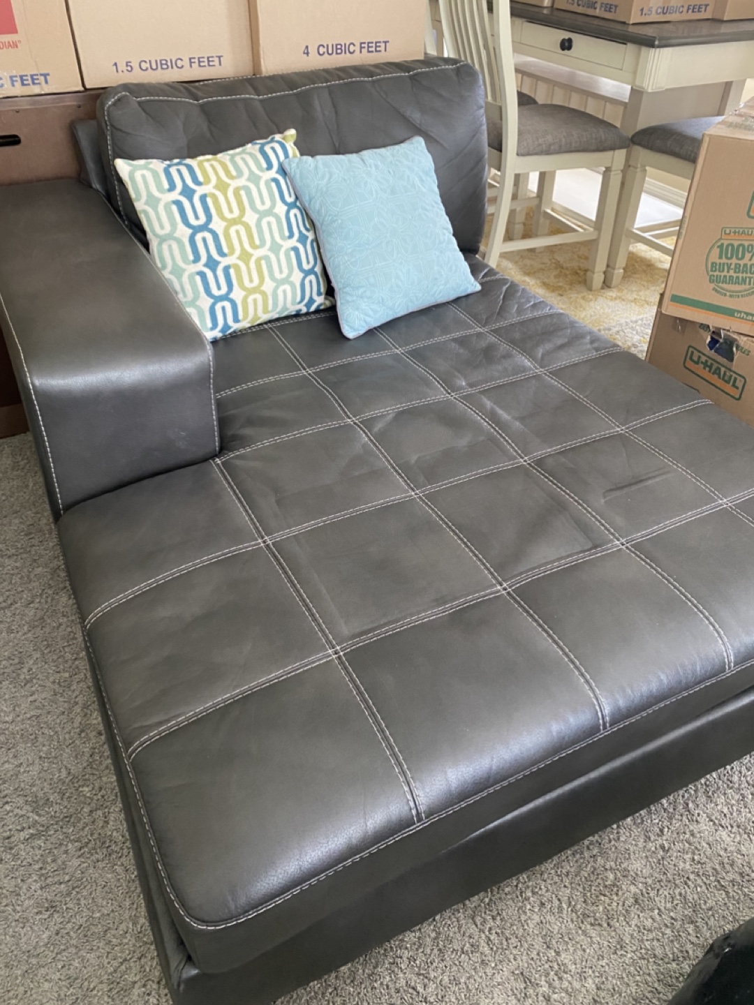 Dark grey sectional couch - photo 2