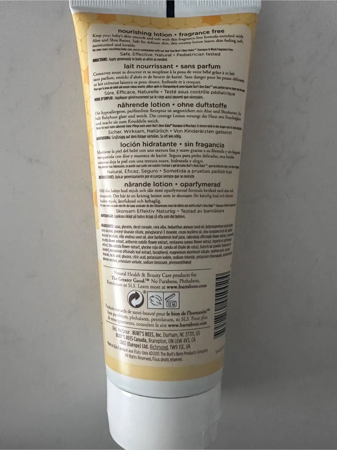 New Burt’s Bees Baby fragrance free lotion image indicator(2)
