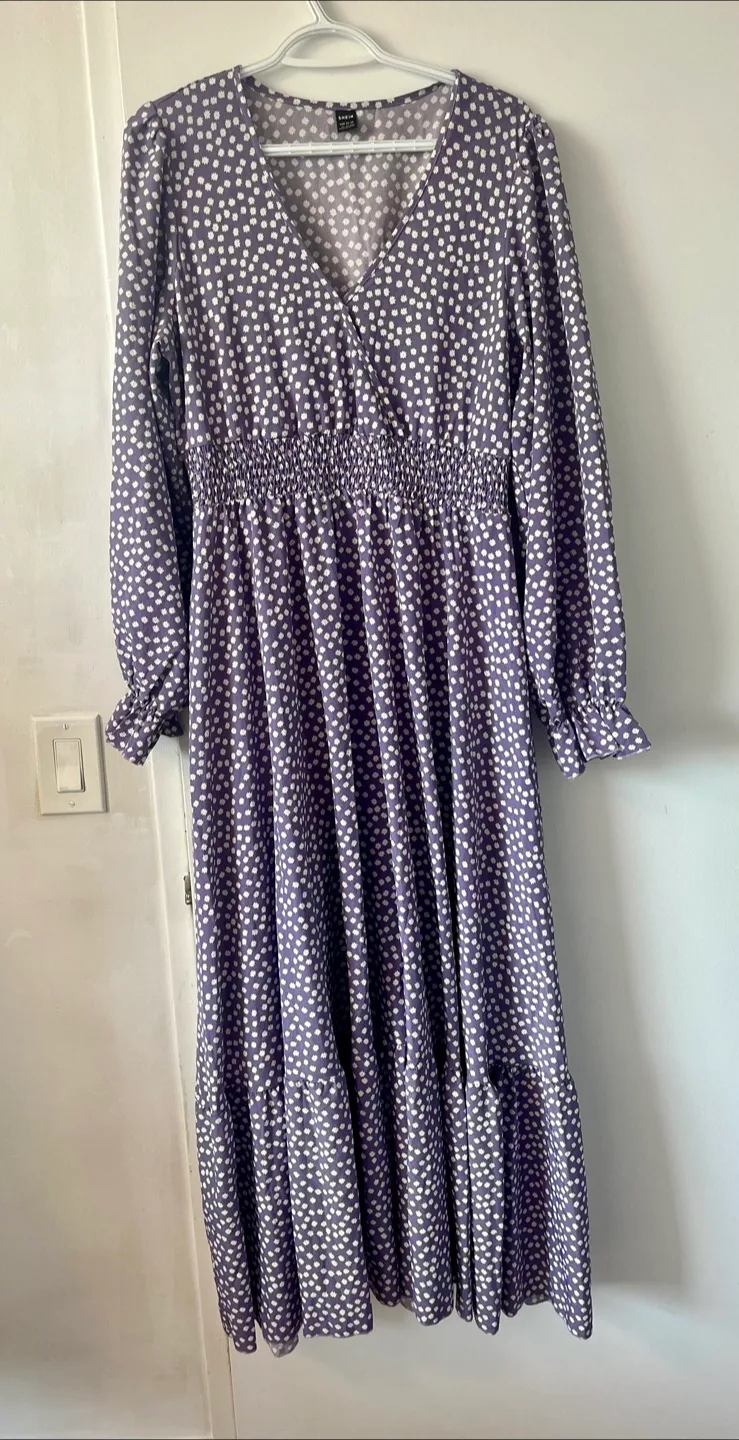 Purple Floral Maxi Dress thumbnail