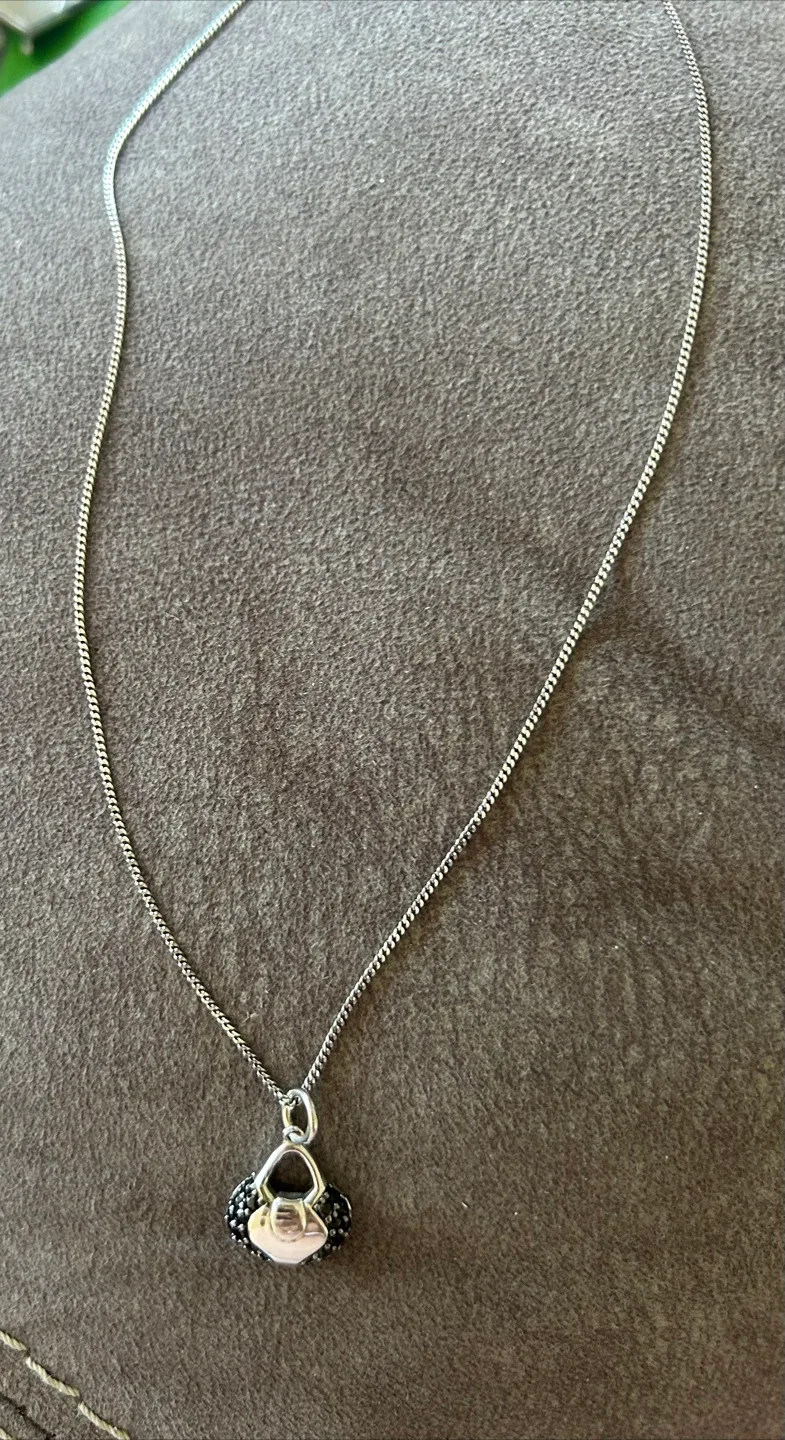 925 Silver Handbag Pendant Necklace image indicator(2)