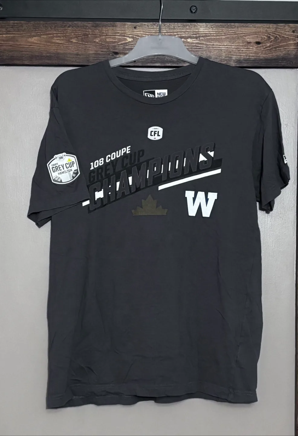 New Era Winnipeg Blue Bombers Grey Cup Champions T-Shirt L thumbnail