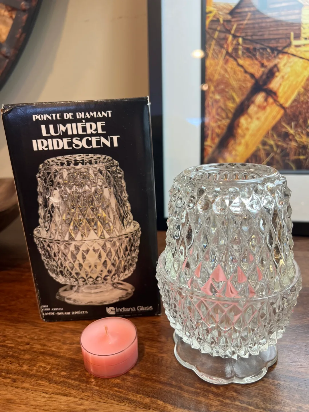 Vintage Indiana Glass Candle Lamp thumbnail