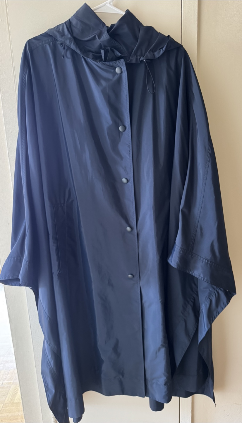 Zara Navy Poncho - Size M