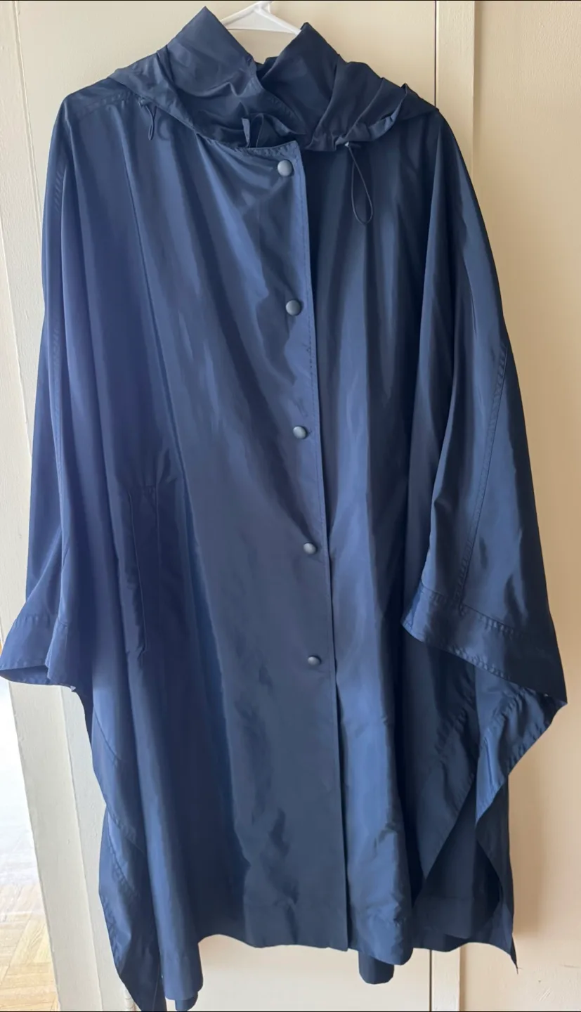 Zara Navy Poncho - Size M thumbnail