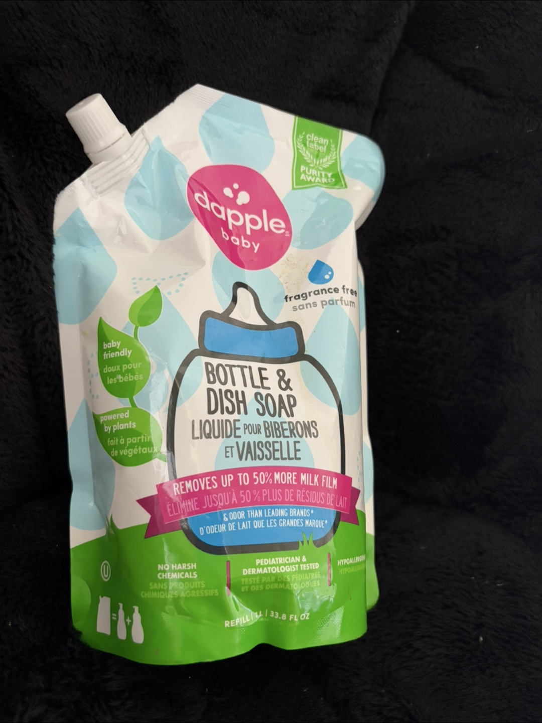 Unopened Dapple Baby Bottle & Dish Soap Refill 1L - photo 3